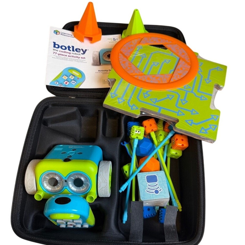 Learning Resources Kids Botley Coding Robot Activity Set Blue STEM Toy Case